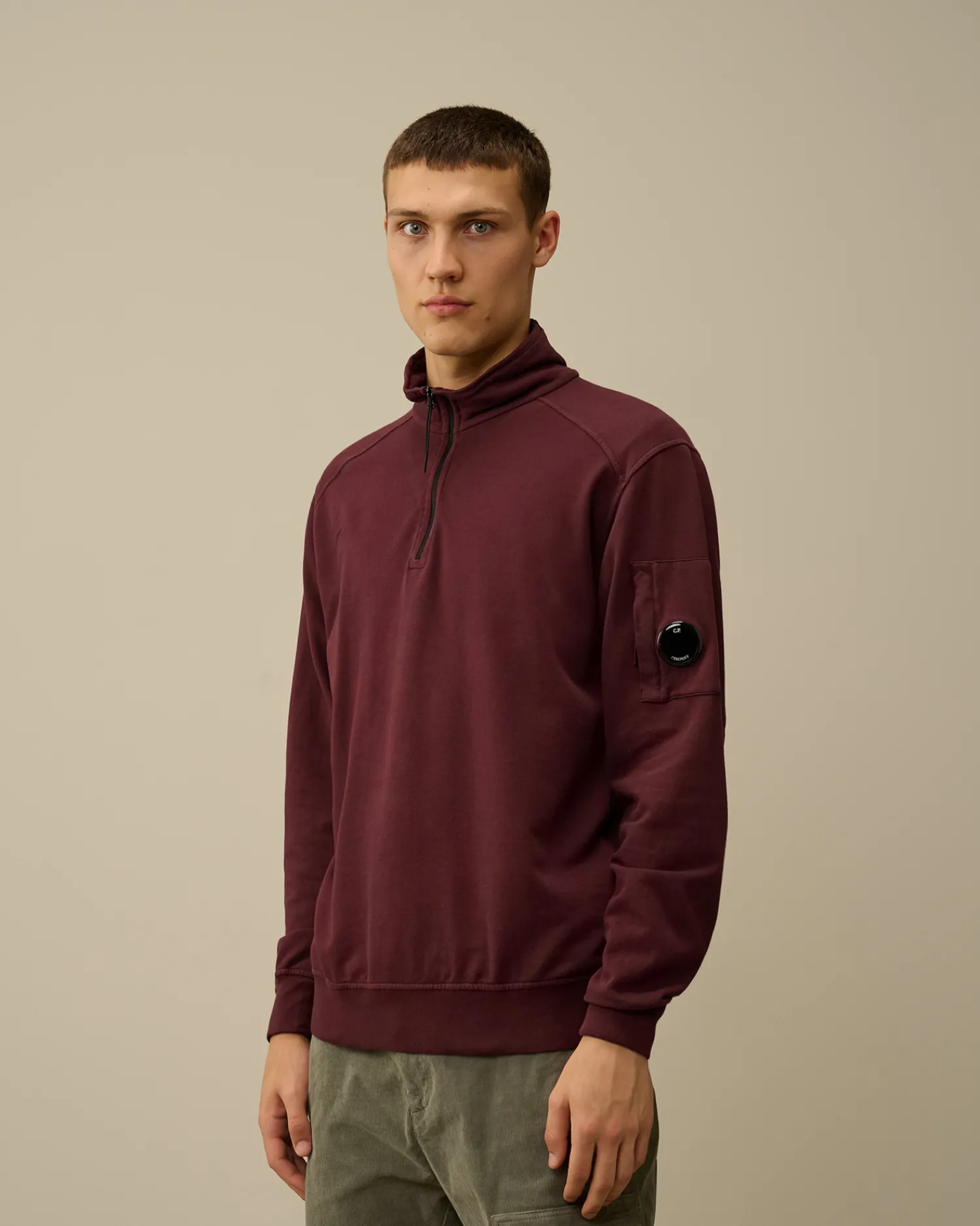 C.P. Company Felpe>Light Fleece Half Zipped Sweatshirt Potent Purple