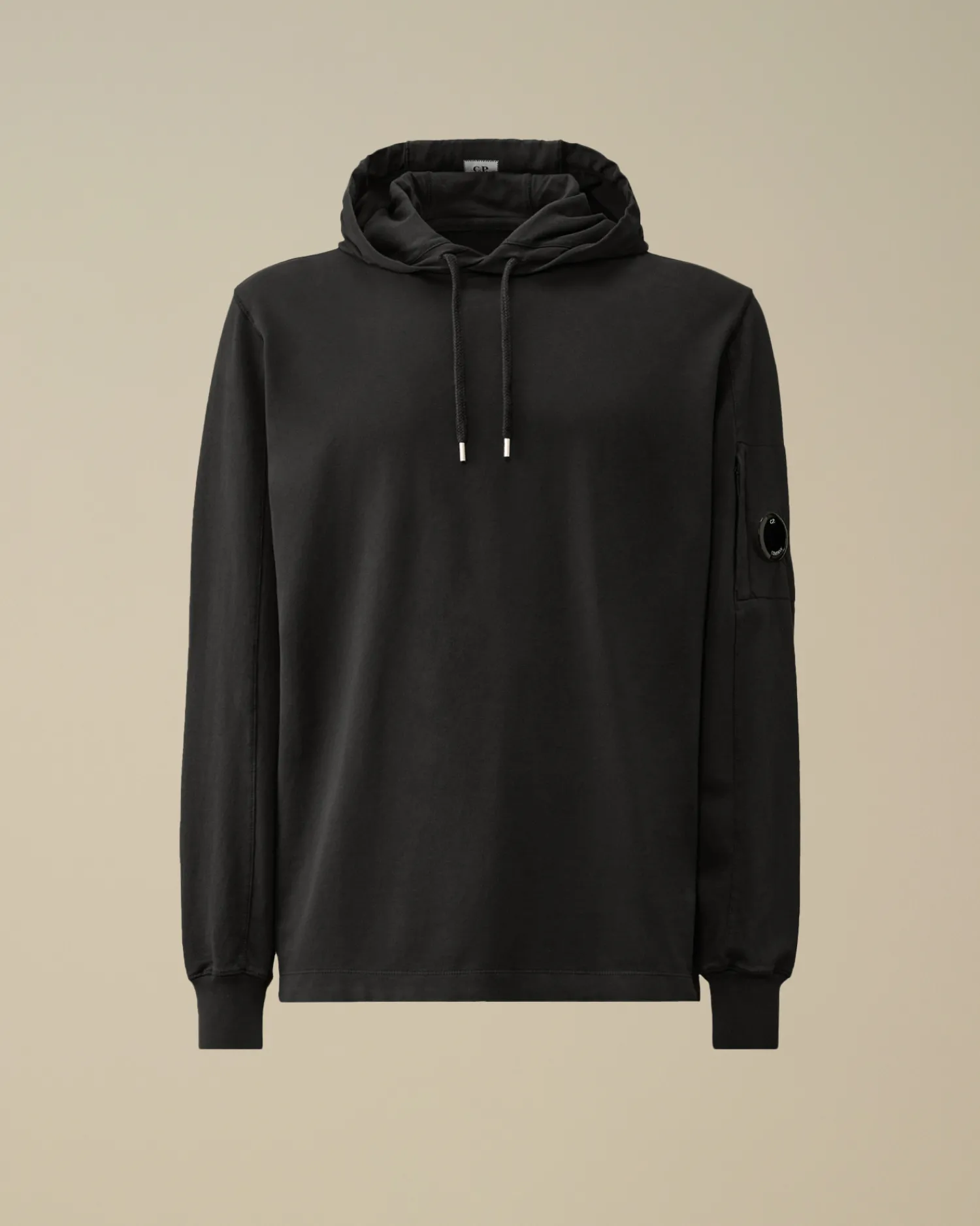 C.P. Company Felpe>Light Fleece Hooded Sweatshirt Black