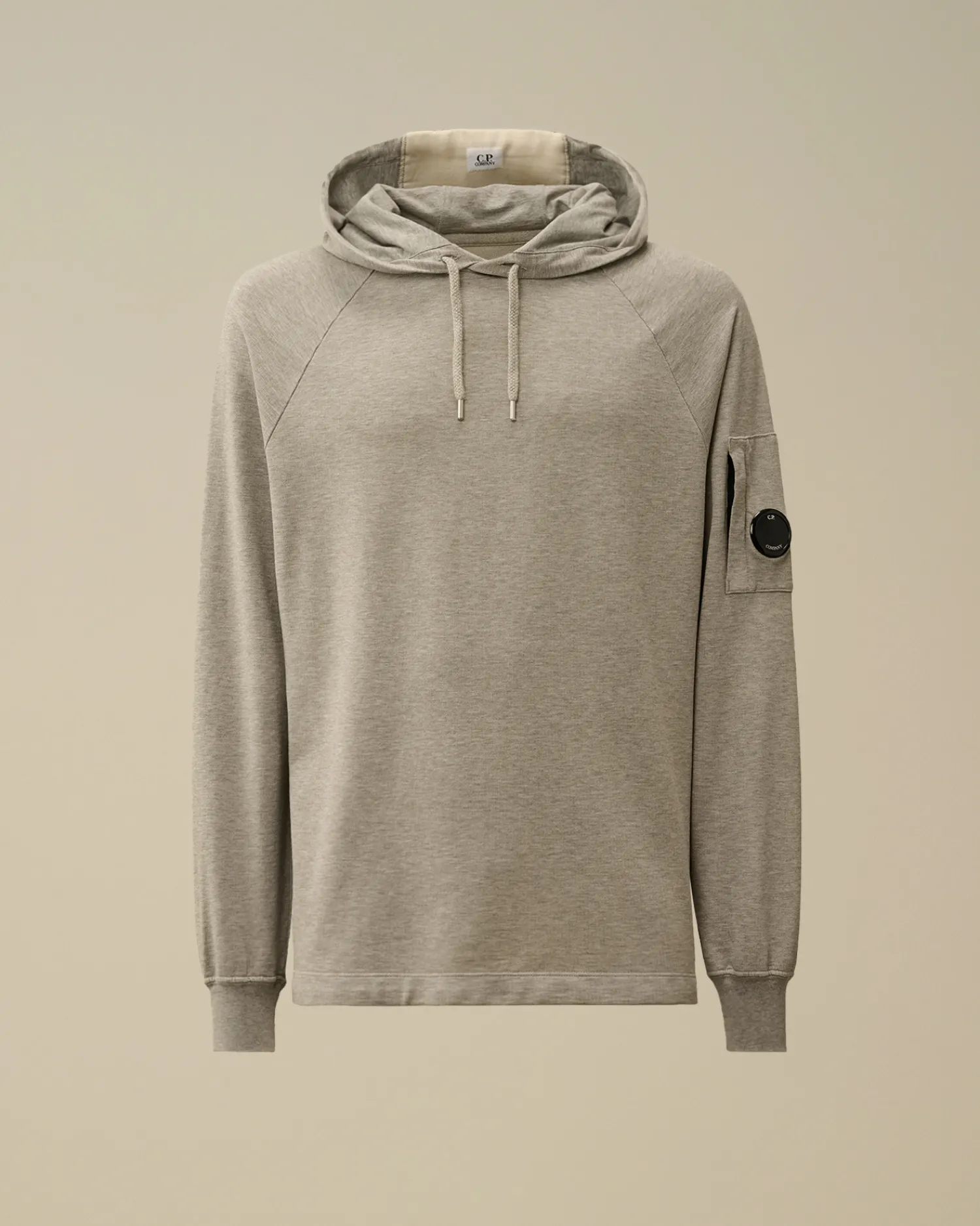 C.P. Company Felpe>Light Fleece Hooded Sweatshirt Greystone Melange