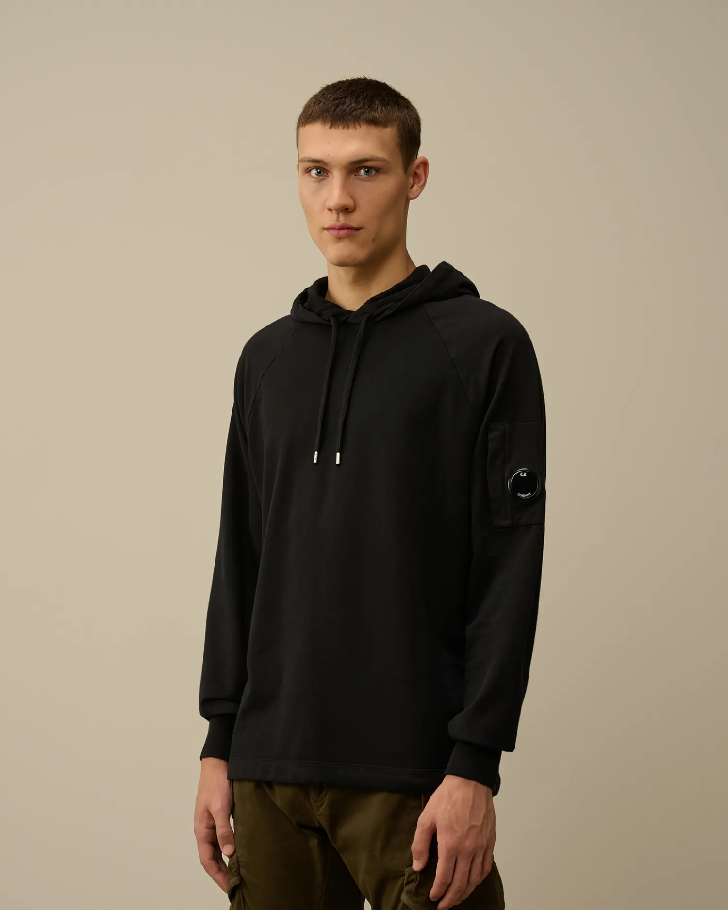 C.P. Company Felpe>Light Fleece Hooded Sweatshirt Black