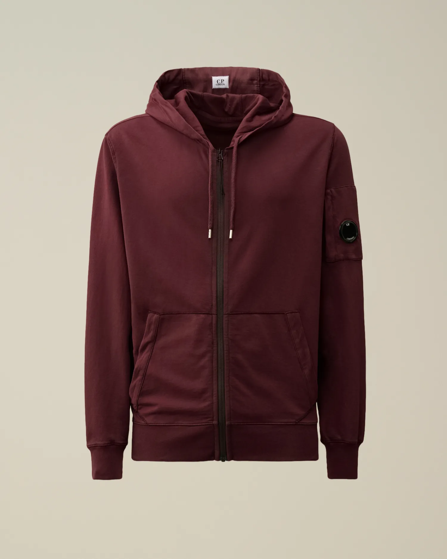 C.P. Company Felpe>Light Fleece Zipped Hooded Sweatshirt Potent Purple