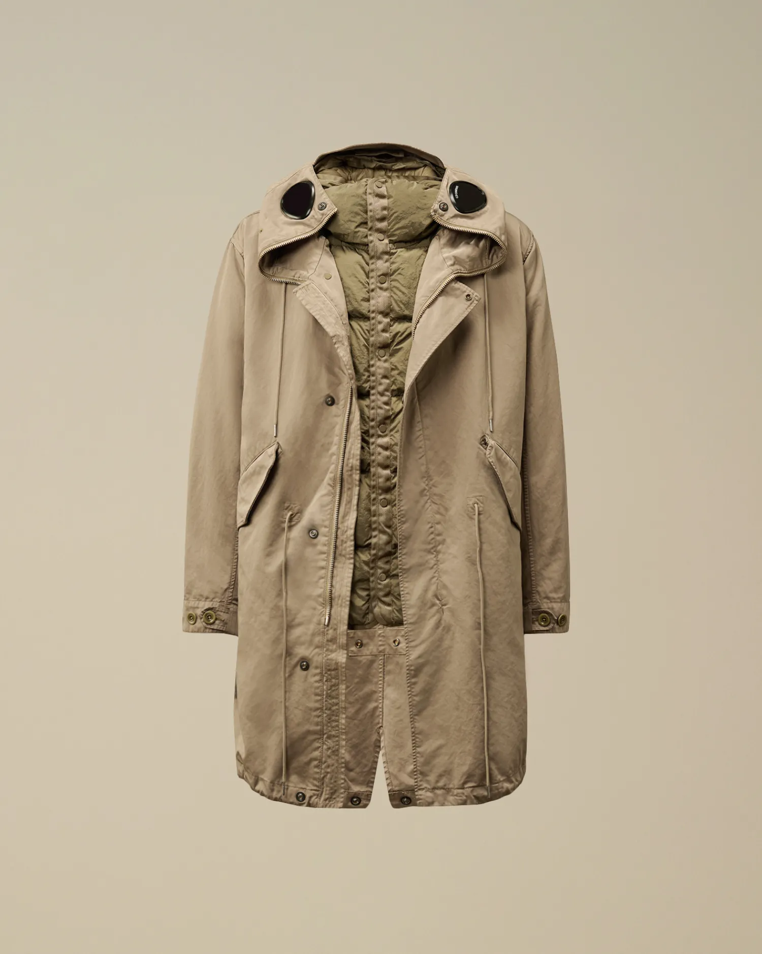 C.P. Company Giacche>Micro Kei Explorer Parka Walnut – Beige