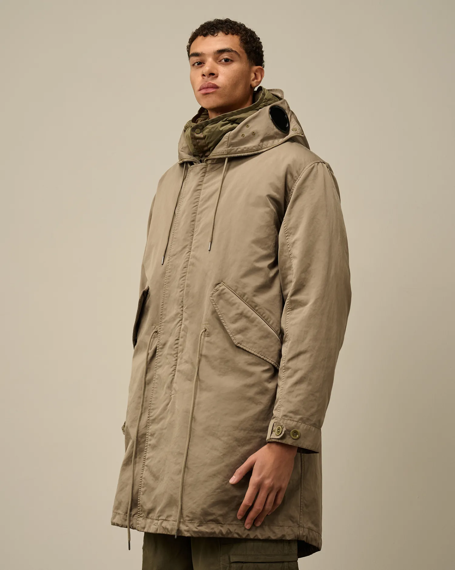 C.P. Company Giacche>Micro Kei Explorer Parka Walnut – Beige