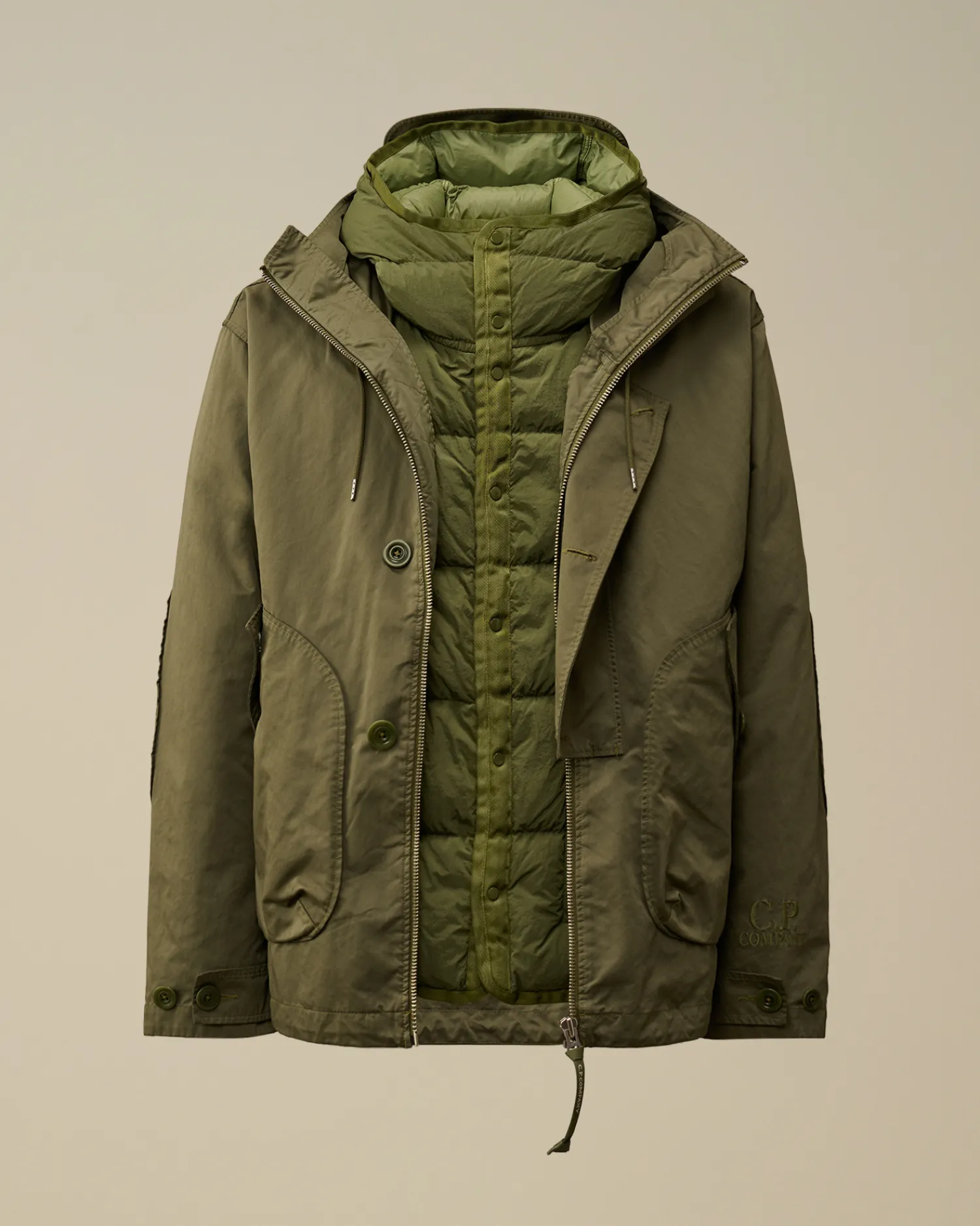 C.P. Company Giacche>Micro Kei Hooded Jacket Cypress – Green