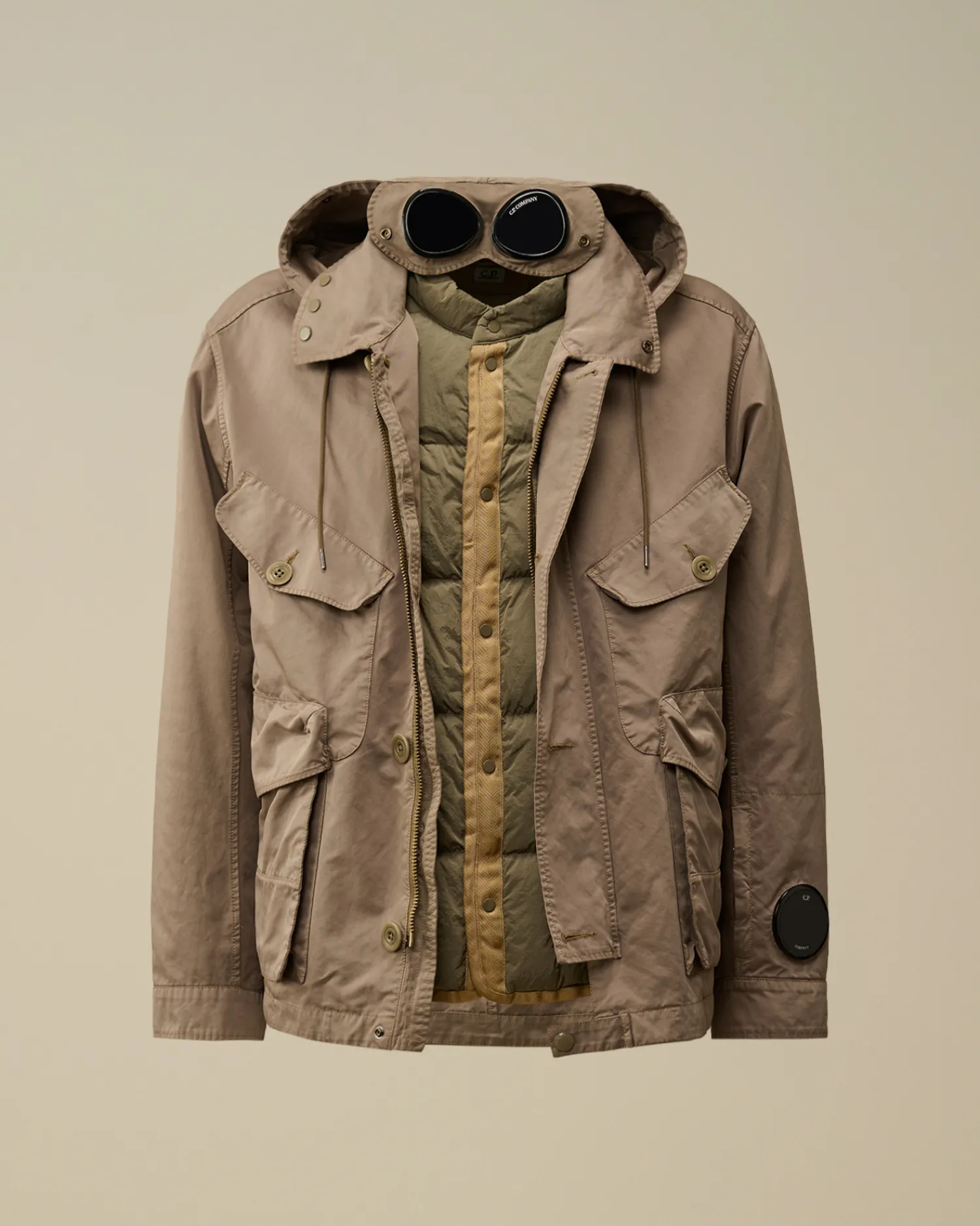 C.P. Company Giacche>Micro Kei Mille Jacket Walnut – Beige