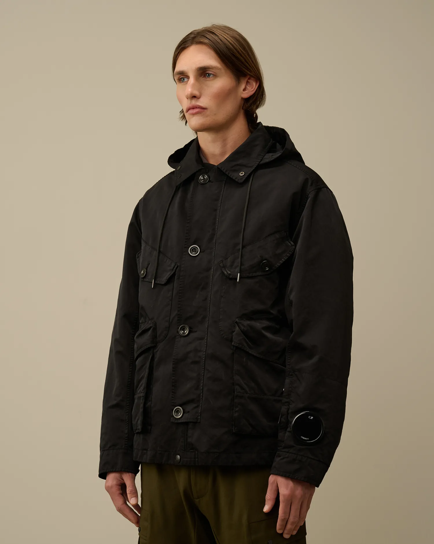 C.P. Company Giacche>Micro Kei Mille Jacket Black