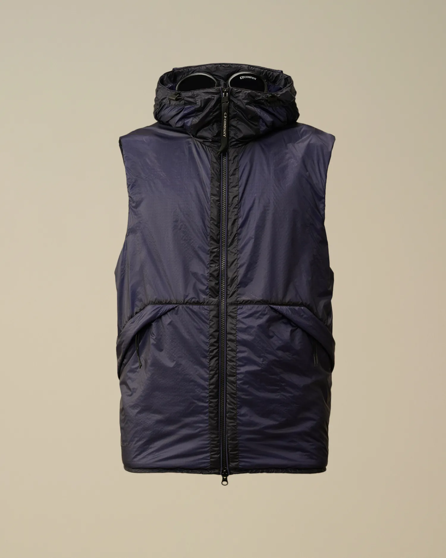 C.P. Company Giacche>Nada Shell Goggle Vest Estate Blue