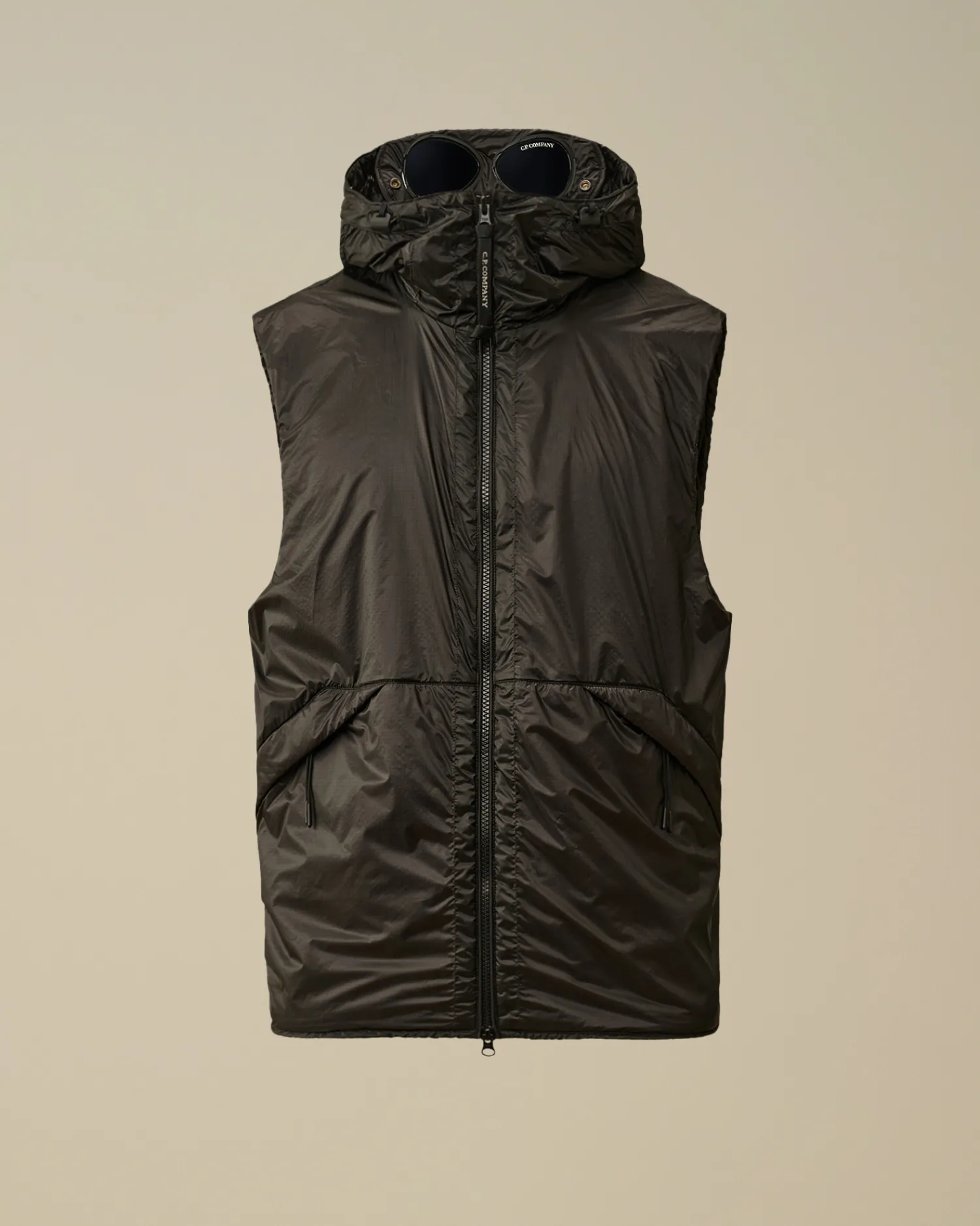 C.P. Company Giacche>Nada Shell Goggle Vest Black