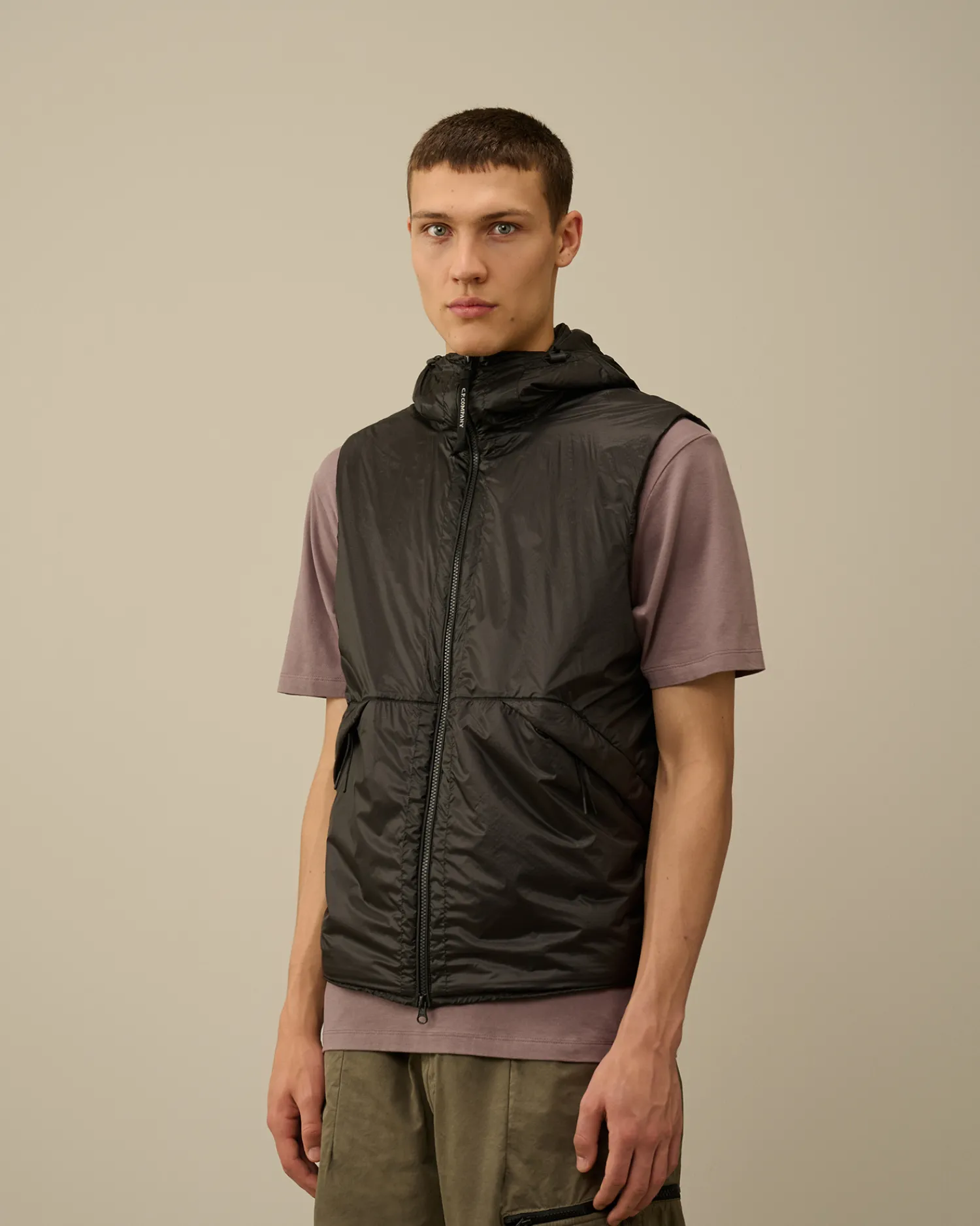 C.P. Company Giacche>Nada Shell Goggle Vest Black