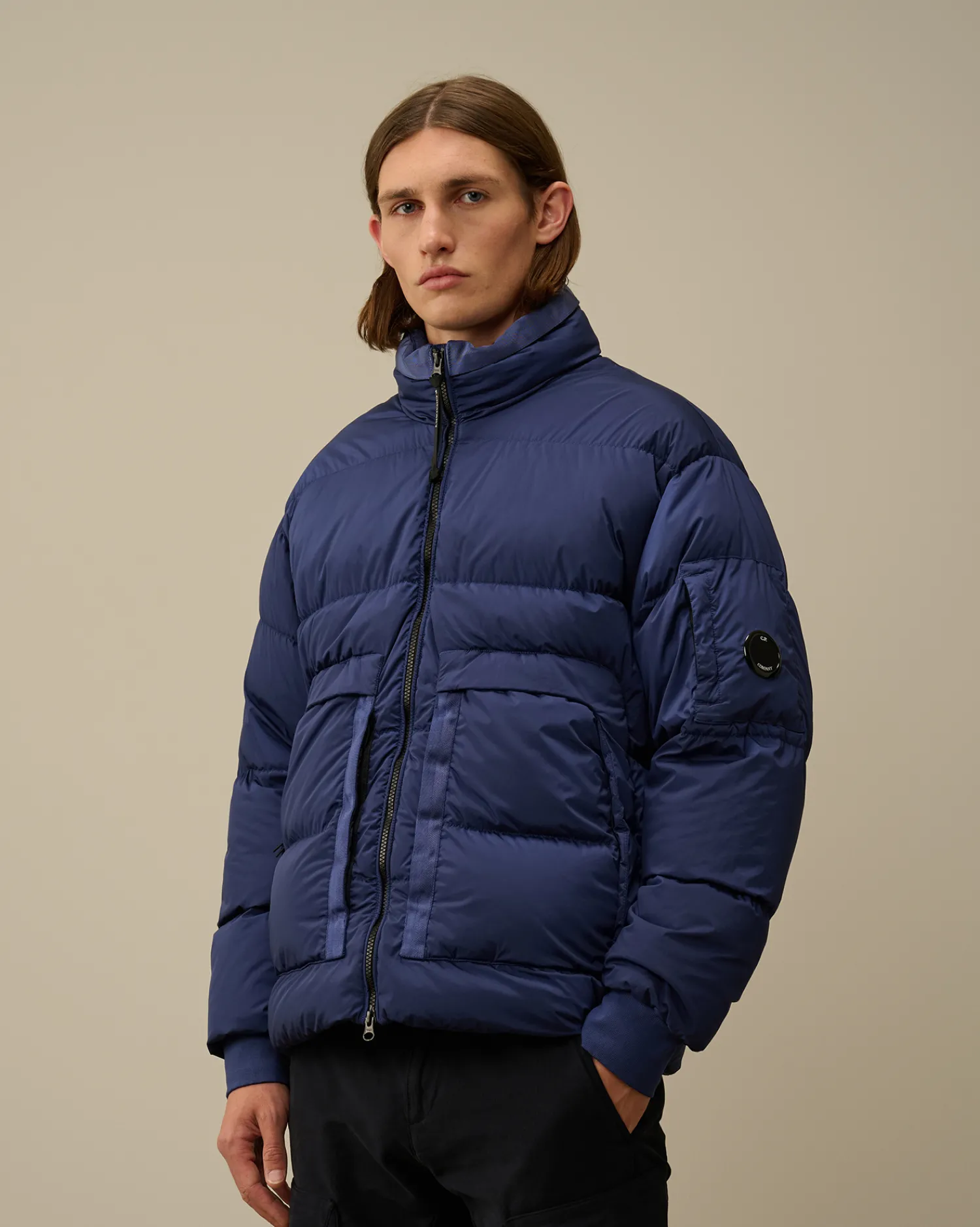 C.P. Company Giacche>Nycra-R Short Down Jacket Estate Blue