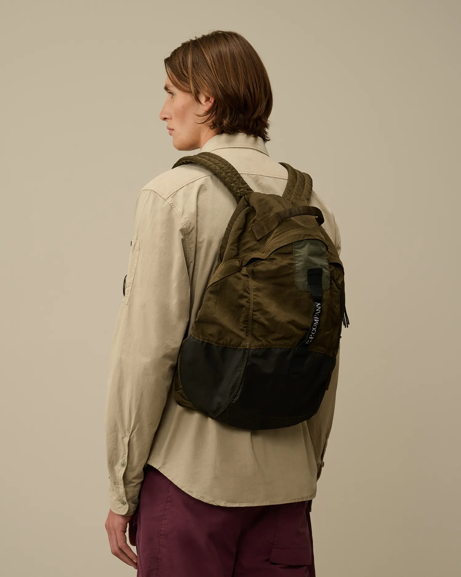 C.P. Company Zaini & Marsupi>Nylon B Rounded Backpack Ivy Green