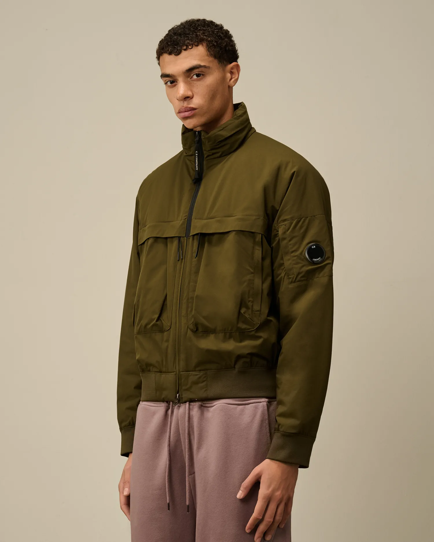 C.P. Company Giacche>Pro-Tek Bomber Padded Jacket Ivy Green