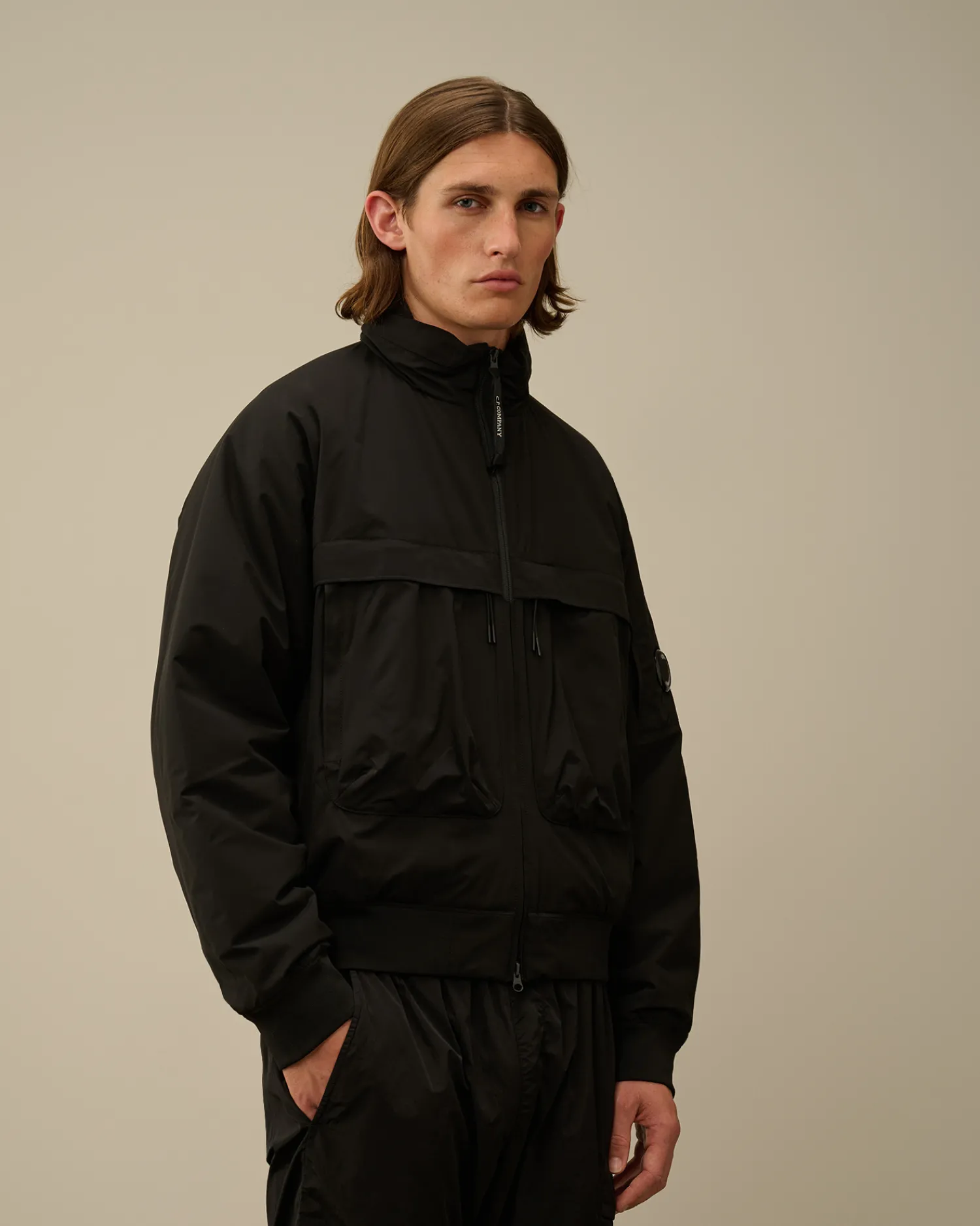 C.P. Company Giacche>Pro-Tek Bomber Padded Jacket Black