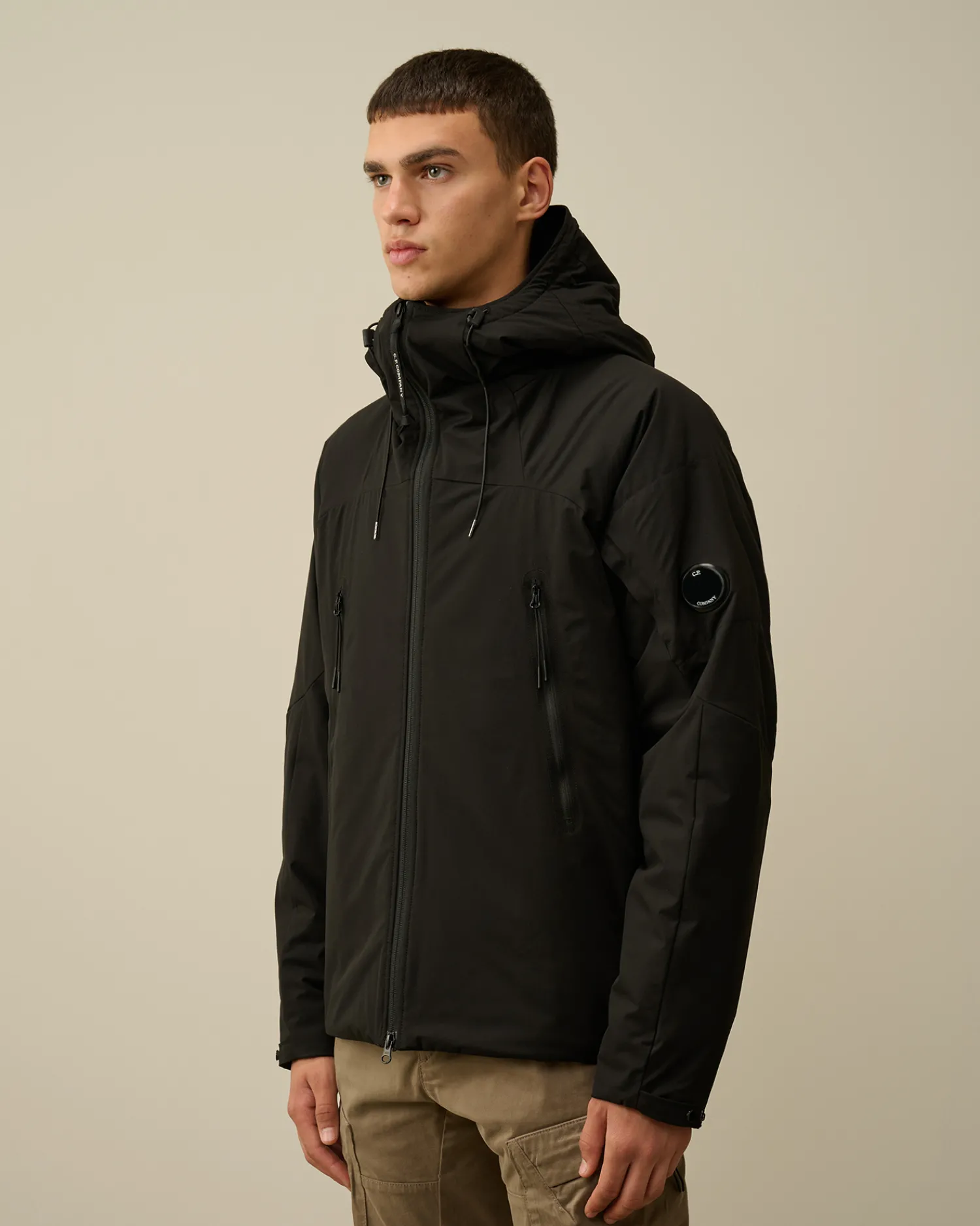 C.P. Company Giacche>Pro-Tek Hooded Padded Jacket Black