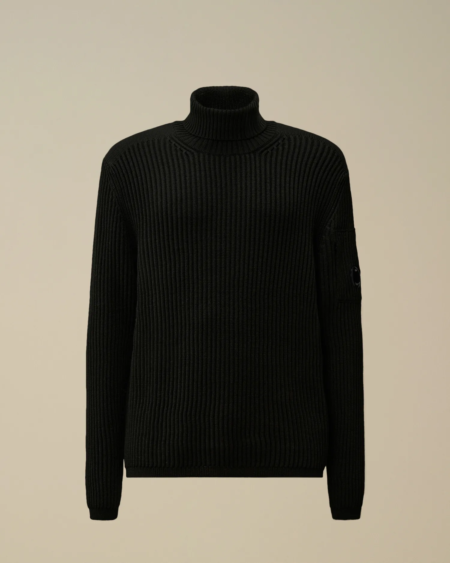 C.P. Company Maglieria>Re-Wool Turtleneck Knit Black