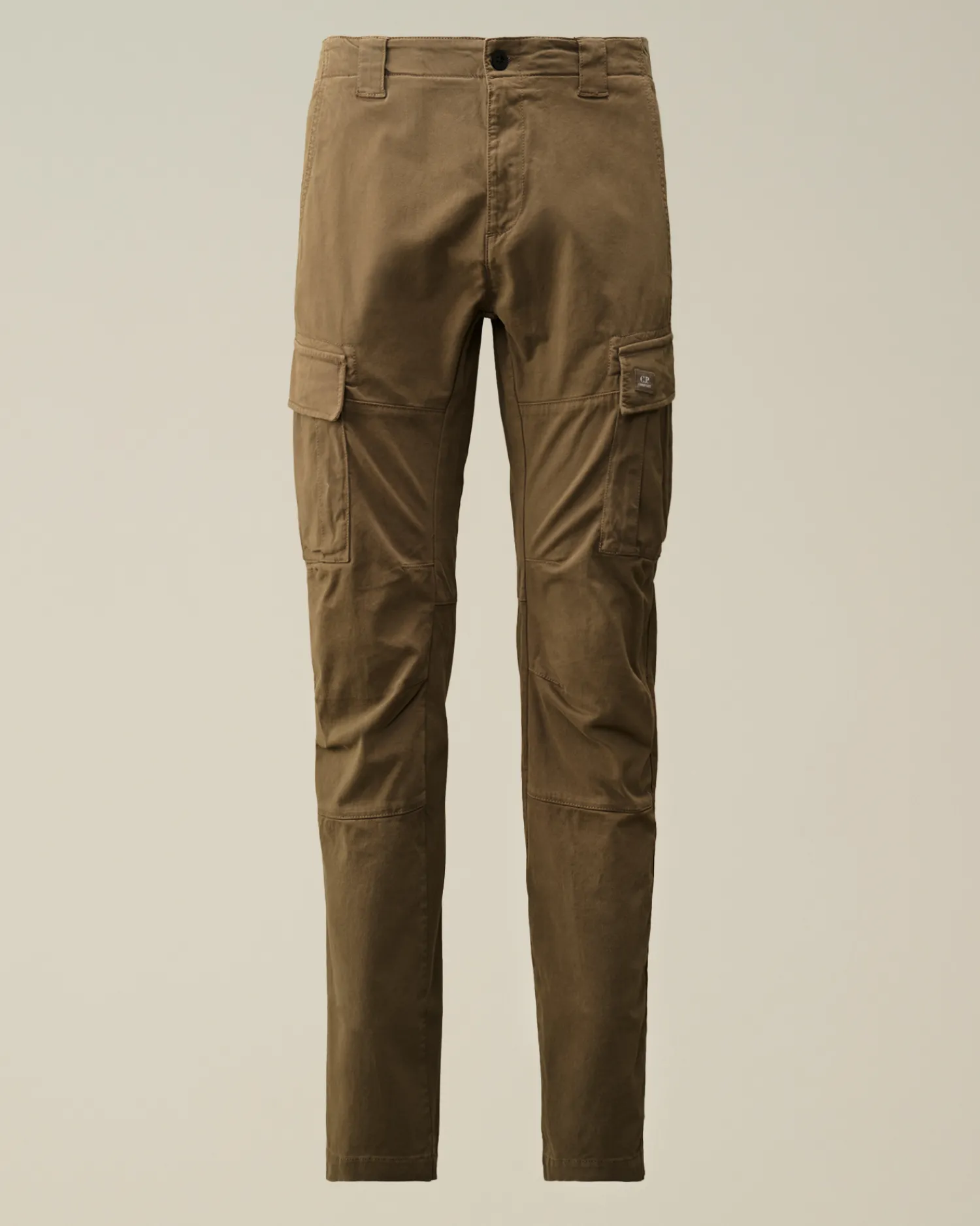 C.P. Company Pantaloni>Stretch Sateen Ergonomic Cargo Pants Walnut – Beige