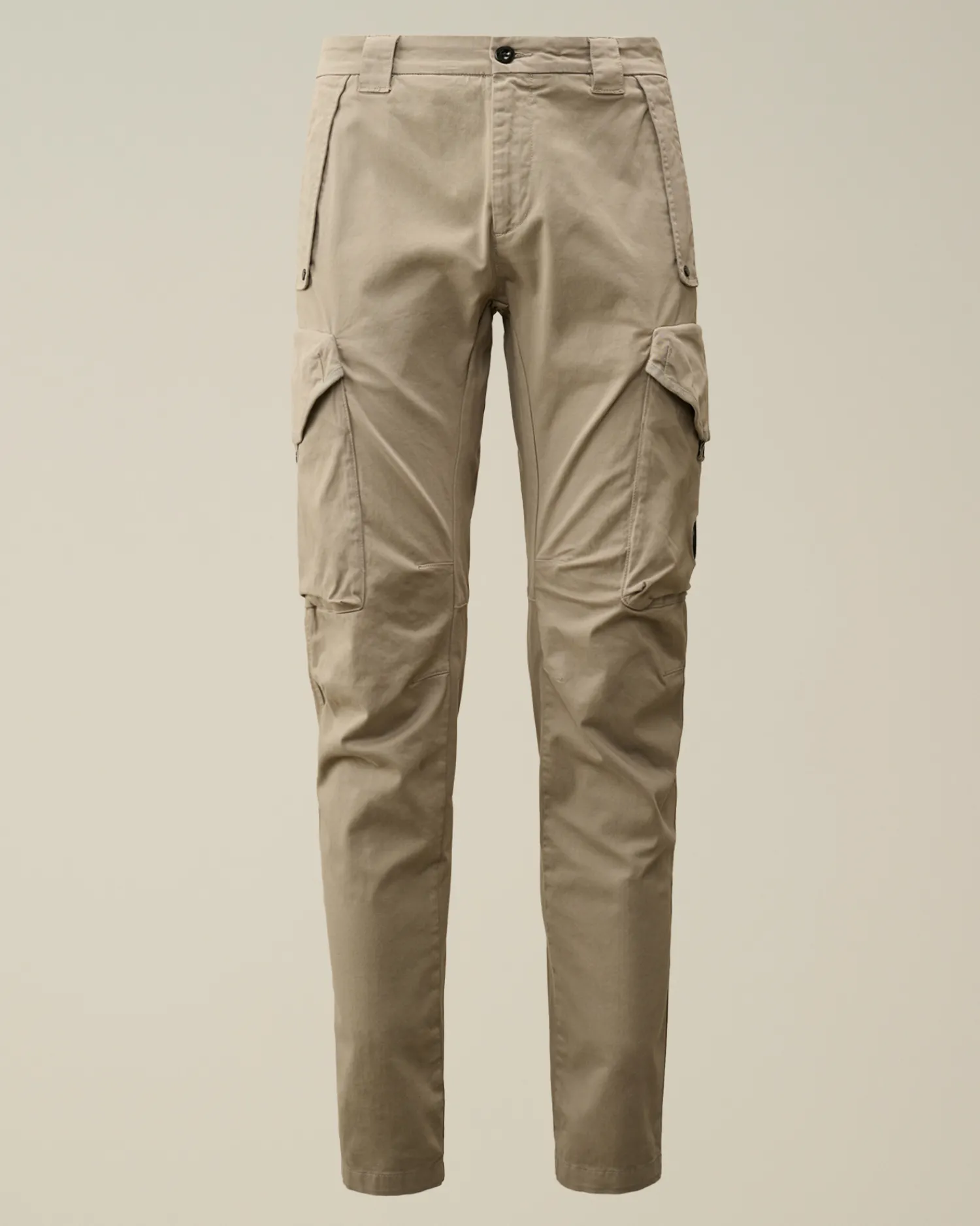 C.P. Company Pantaloni>Stretch Sateen Ergonomic Lens Cargo Pants Vintage Khaki – Beige