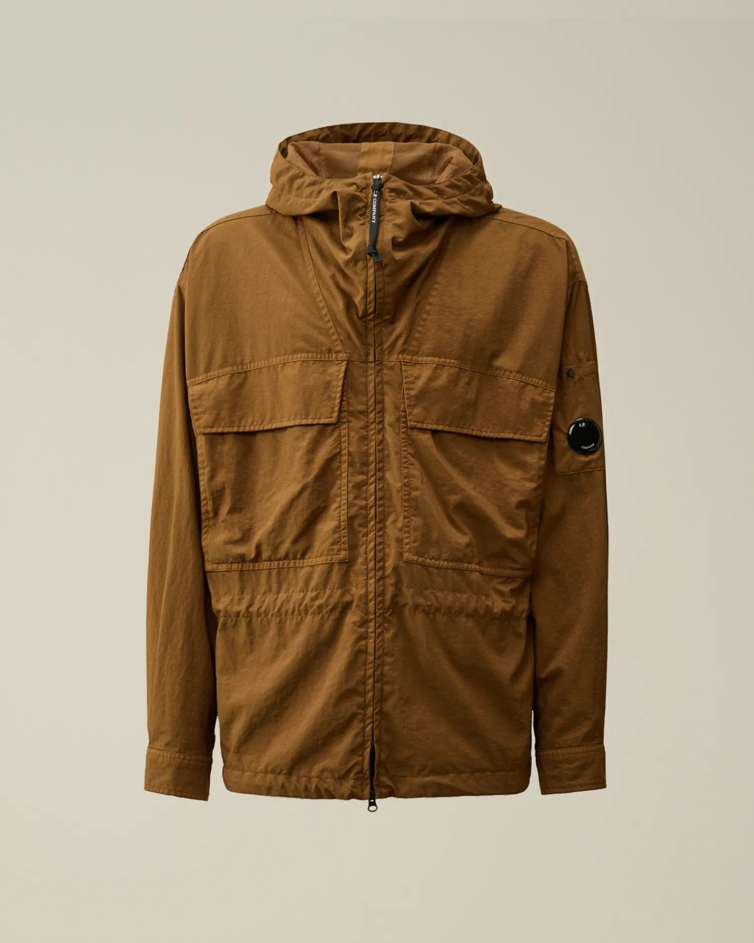 C.P. Company Overshirt>Taylon-P Hooded Overshirt Toffee – Beige