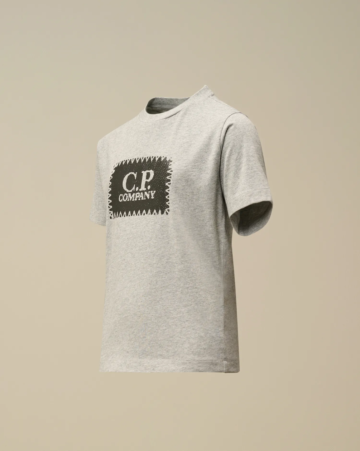 C.P. Company Abbigliamento 10-14 Anni>U16 Cotton Jersey 30/1 Label Style T-Shirt Grey Melange