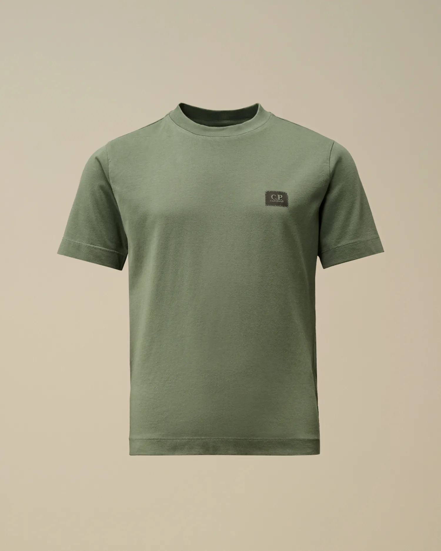 C.P. Company Abbigliamento 10-14 Anni>U16 Cotton Jersey 30/1 Logo T-Shirt Artichoke Green