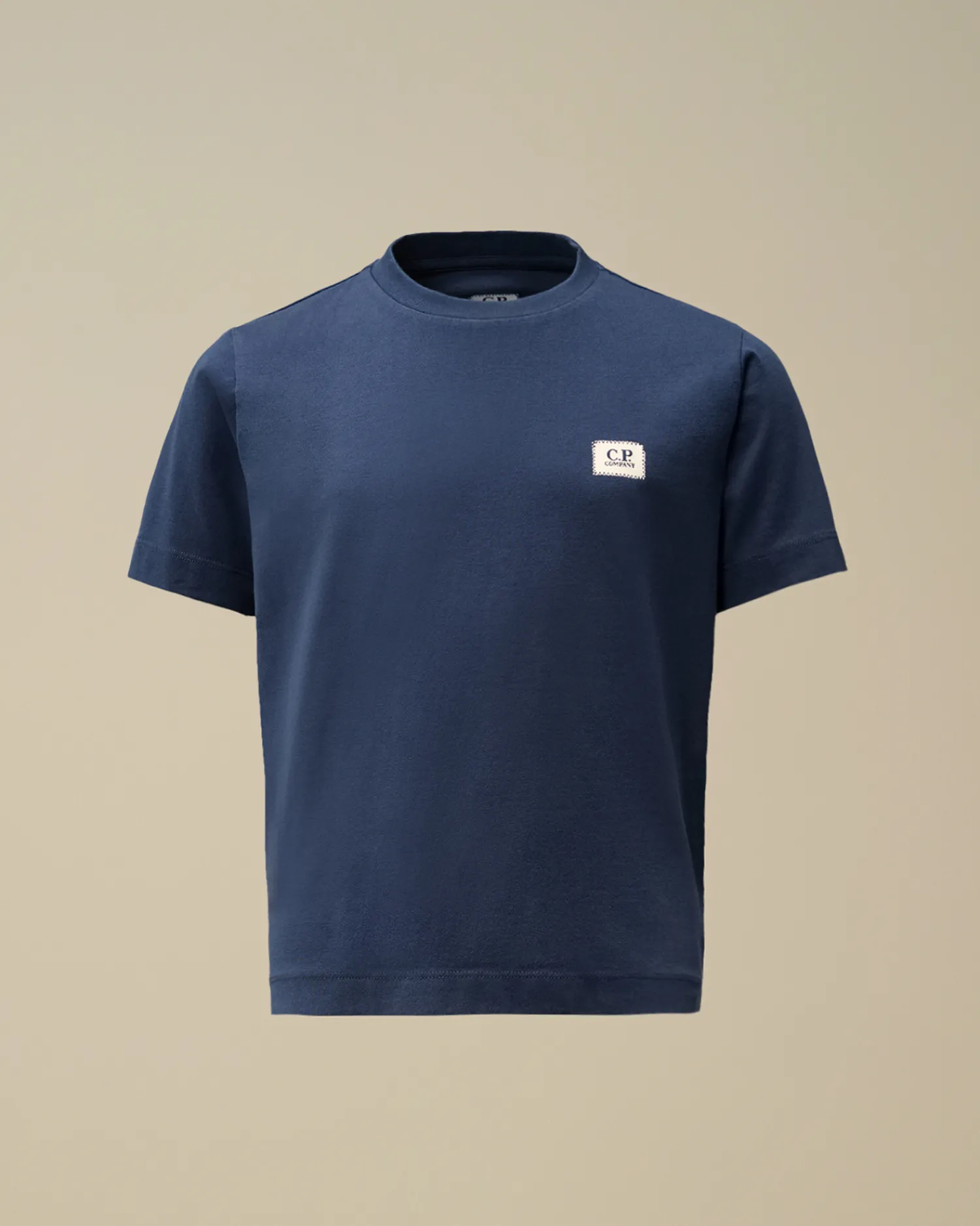 C.P. Company Abbigliamento 10-14 Anni>U16 Cotton Jersey 30/1 Logo T-Shirt Estate Blue