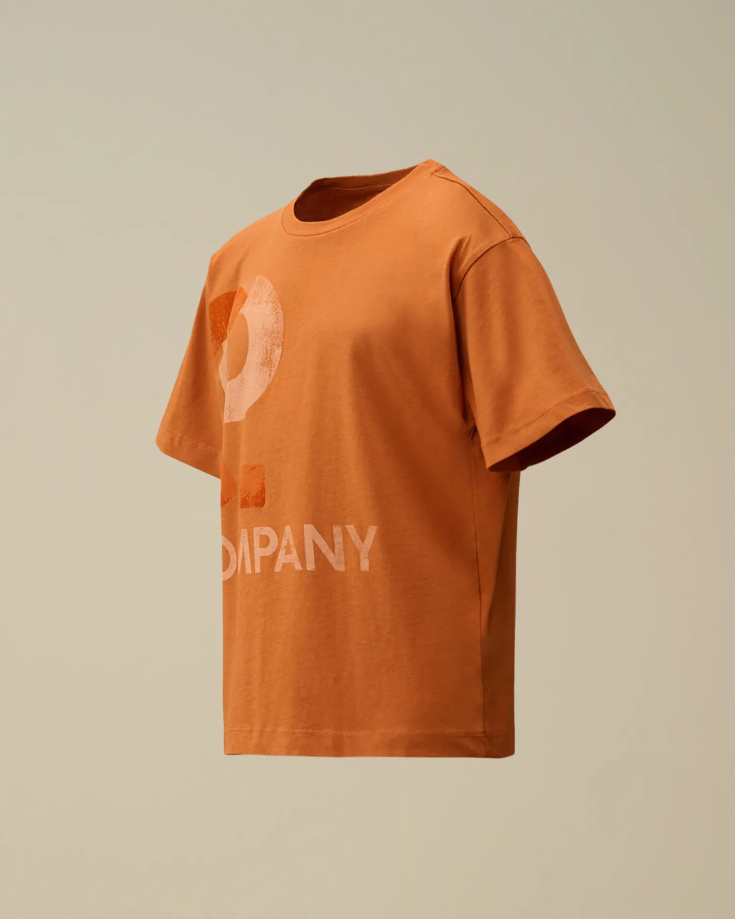 C.P. Company Abbigliamento 10-14 Anni>U16 Cotton Jersey 30/1 Maxi Logo T-Shirt Bombay Brown