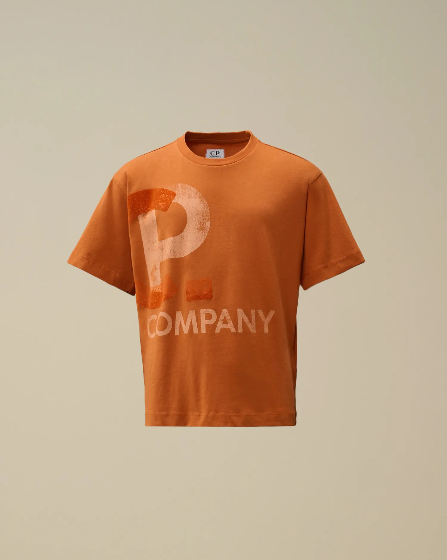 C.P. Company Abbigliamento 4-8 Anni>U16 Cotton Jersey 30/1 Maxi Logo T-Shirt Bombay Brown