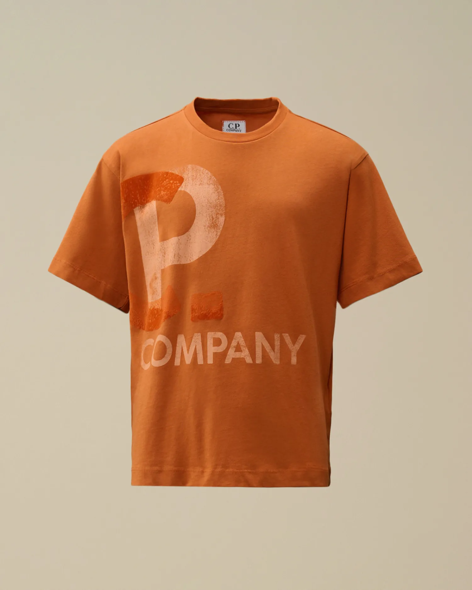 C.P. Company Abbigliamento 10-14 Anni>U16 Cotton Jersey 30/1 Maxi Logo T-Shirt Bombay Brown