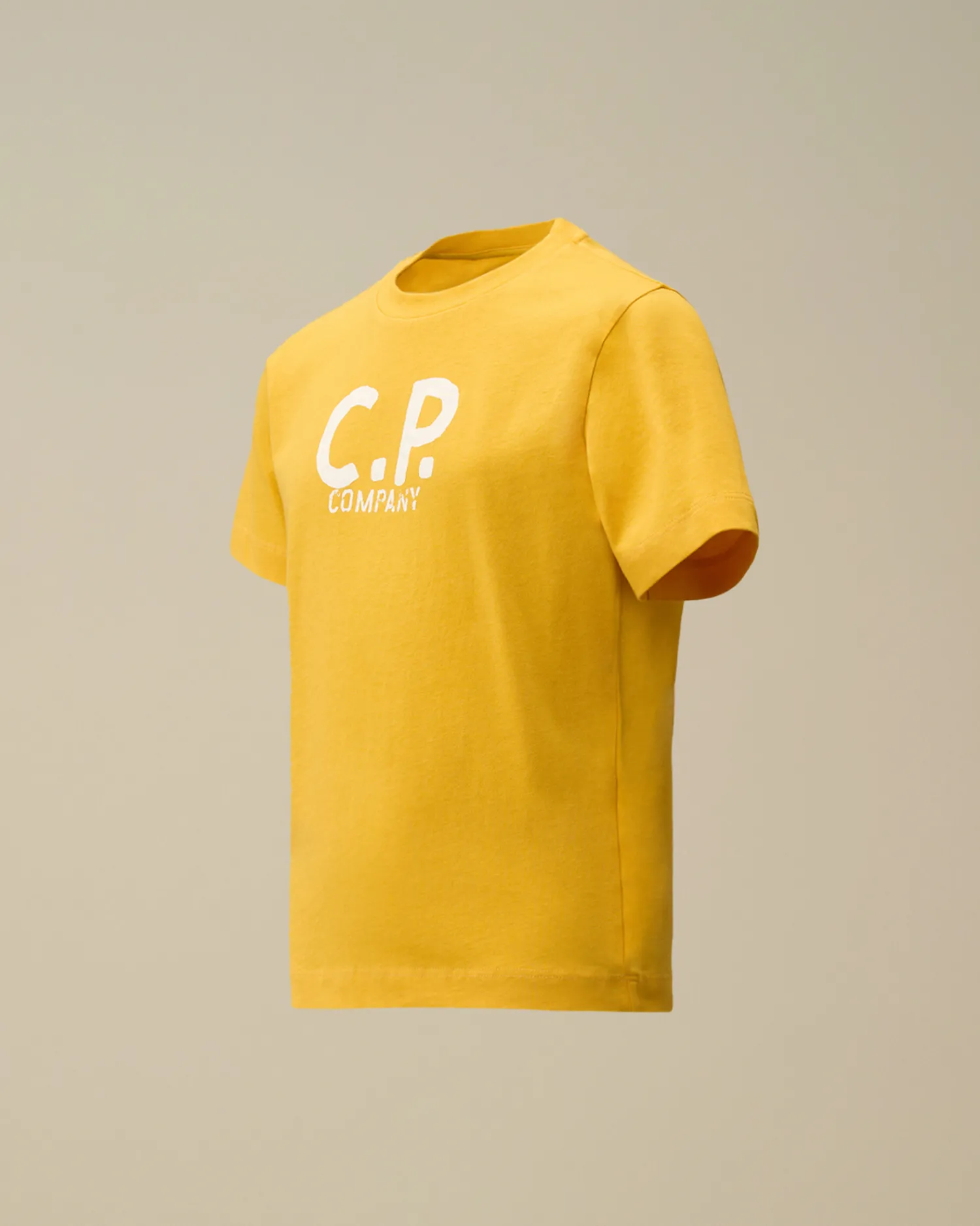 C.P. Company Abbigliamento 10-14 Anni>U16 Cotton Jersey 30/1 Printed Logo T-Shirt Golden Rod - Yellow