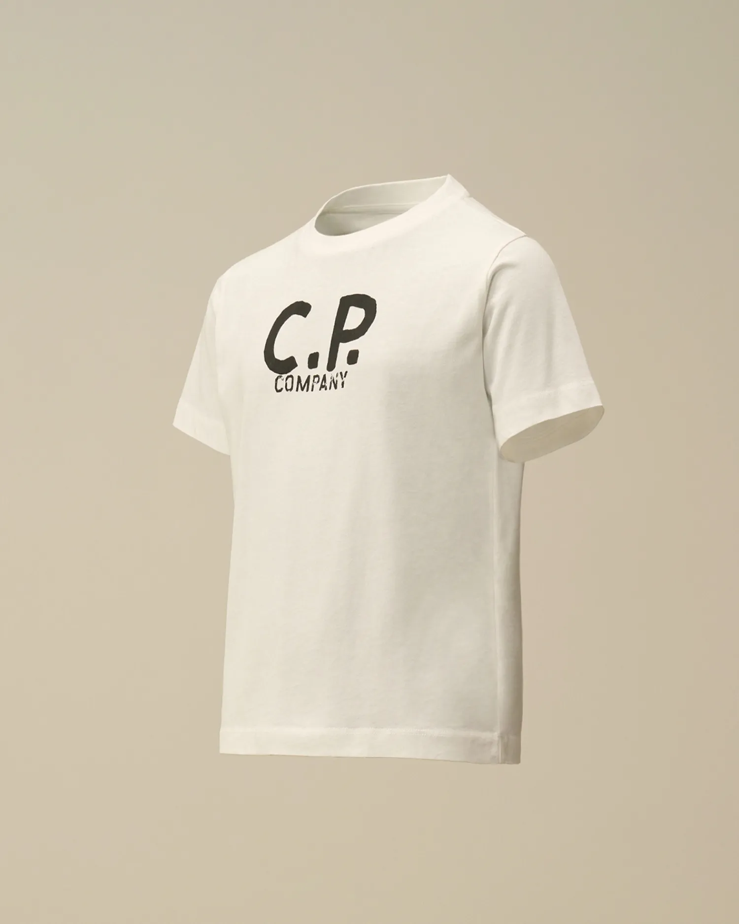 C.P. Company Abbigliamento 10-14 Anni>U16 Cotton Jersey 30/1 Printed Logo T-Shirt Gauze White