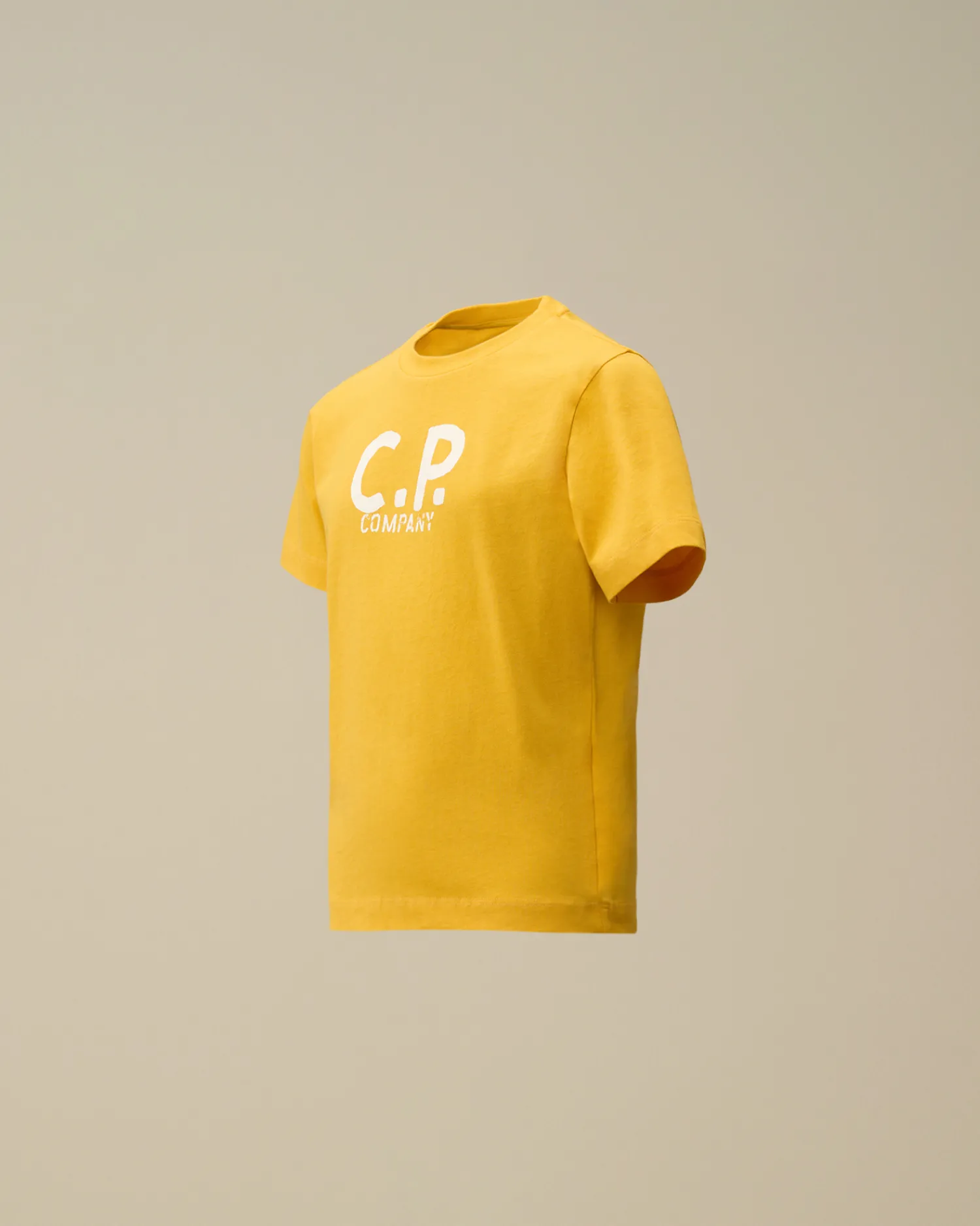 C.P. Company Abbigliamento 4-8 Anni>U16 Cotton Jersey 30/1 Printed Logo T-Shirt Golden Rod - Yellow