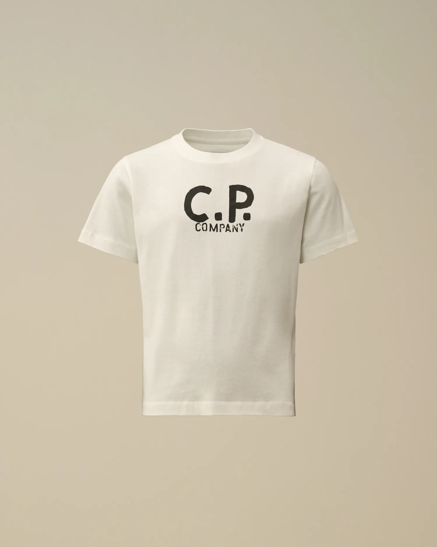 C.P. Company Abbigliamento 4-8 Anni>U16 Cotton Jersey 30/1 Printed Logo T-Shirt Gauze White