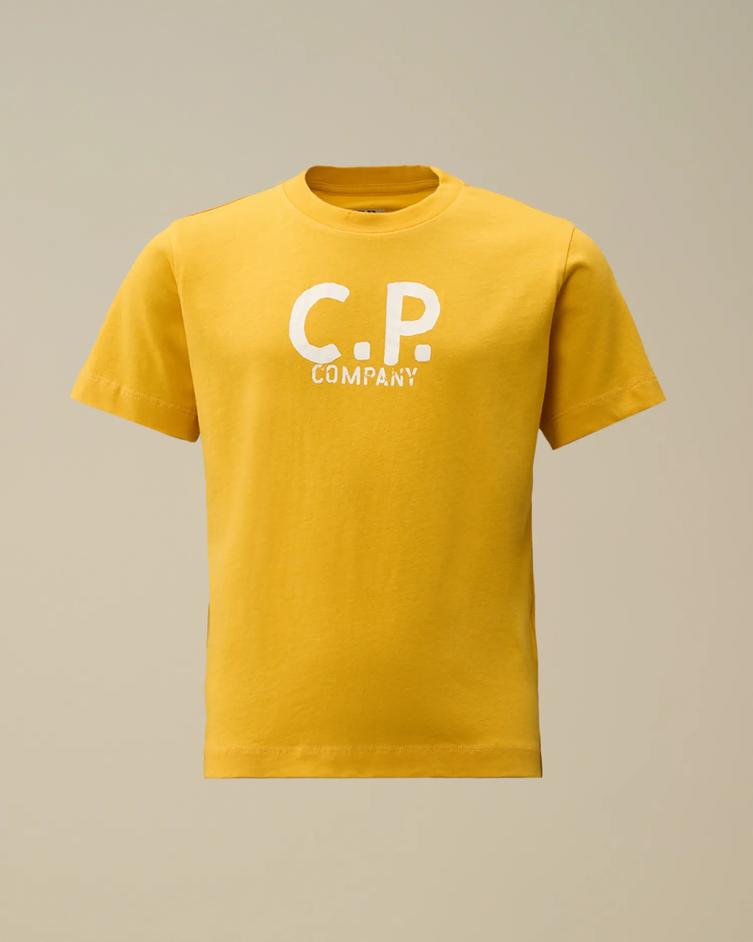 C.P. Company Abbigliamento 10-14 Anni>U16 Cotton Jersey 30/1 Printed Logo T-Shirt Golden Rod - Yellow