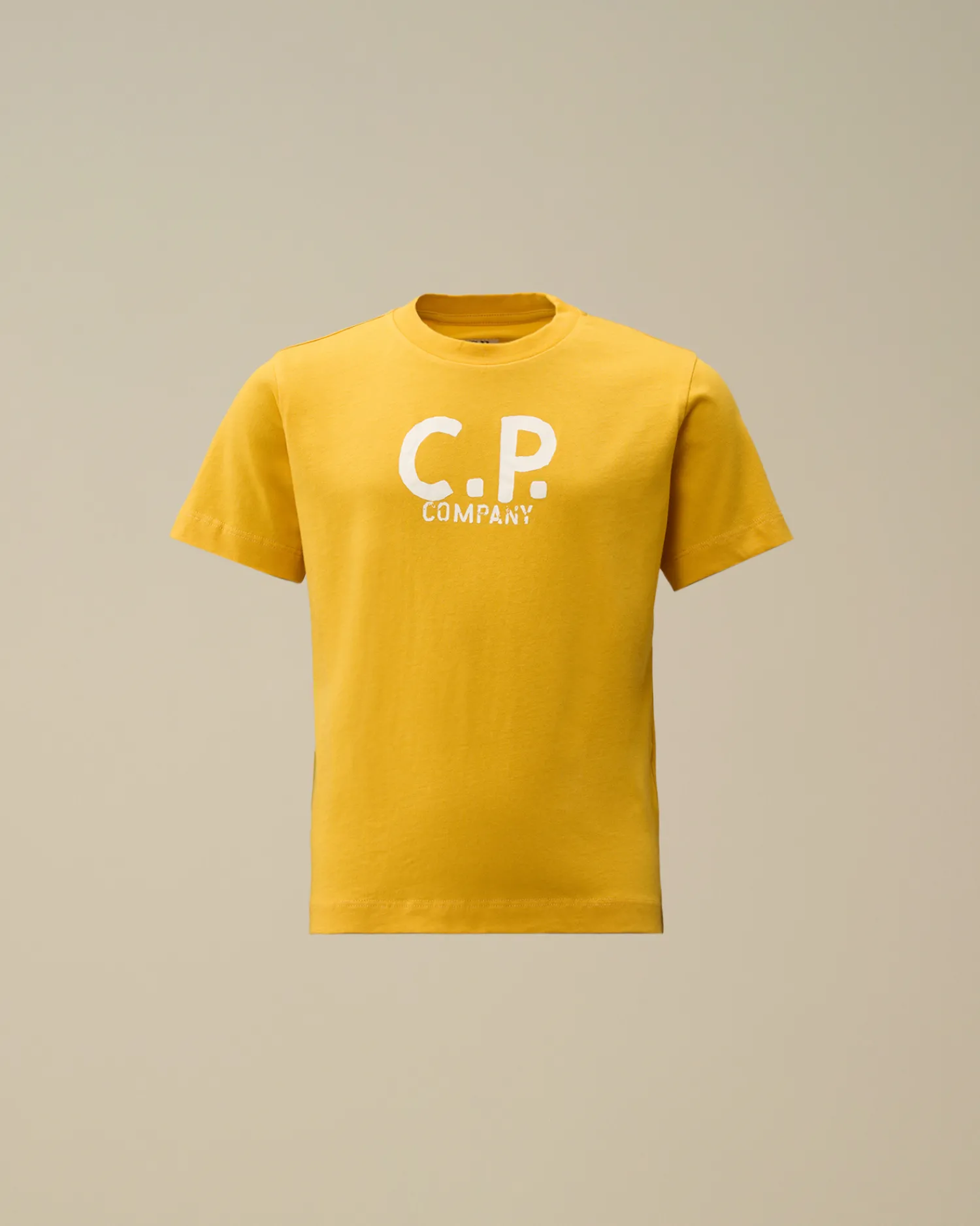 C.P. Company Abbigliamento 4-8 Anni>U16 Cotton Jersey 30/1 Printed Logo T-Shirt Golden Rod - Yellow