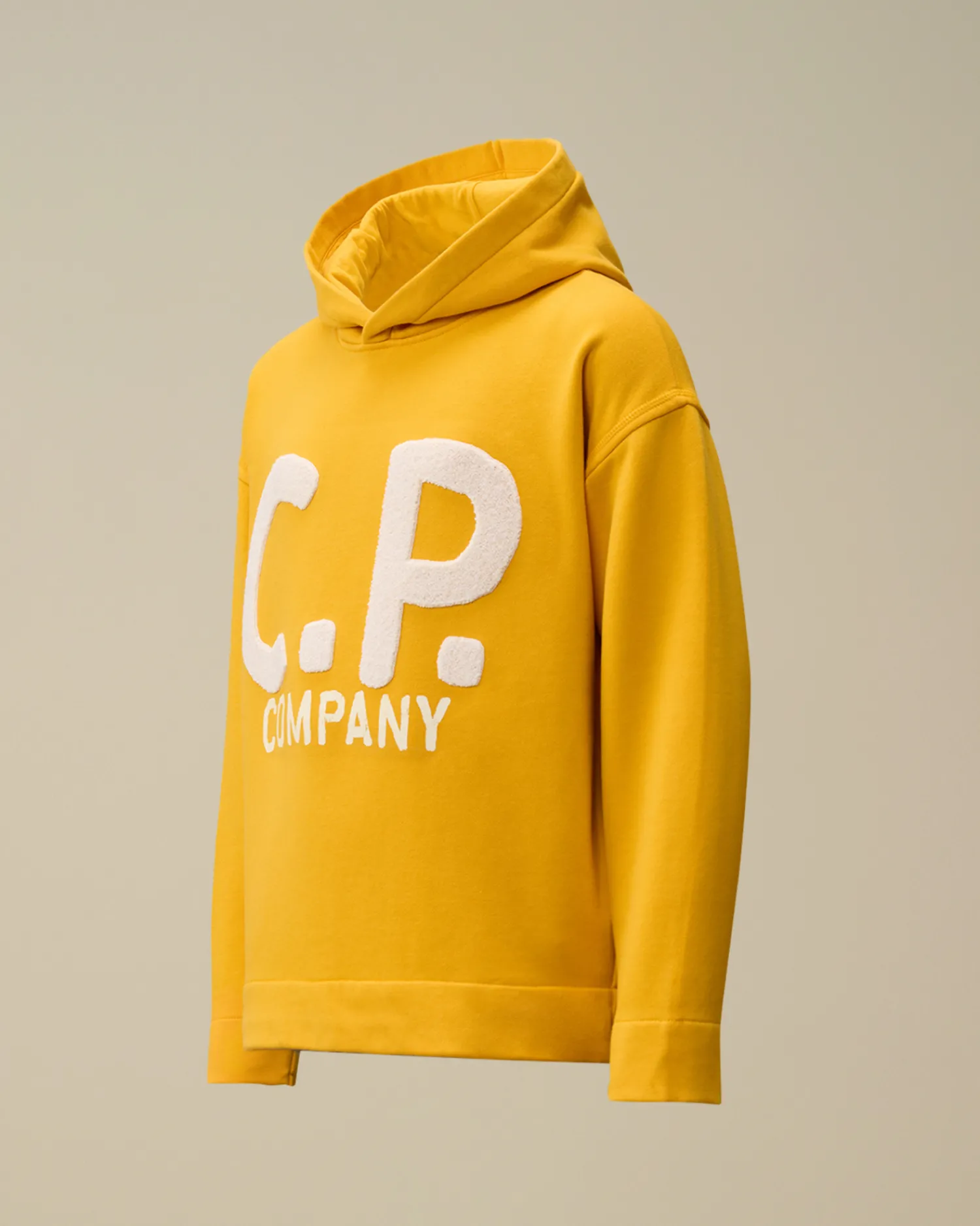 C.P. Company Abbigliamento 10-14 Anni>U16 Diagonal Fleece Boxy Hooded Sweatshirt Golden Rod - Yellow