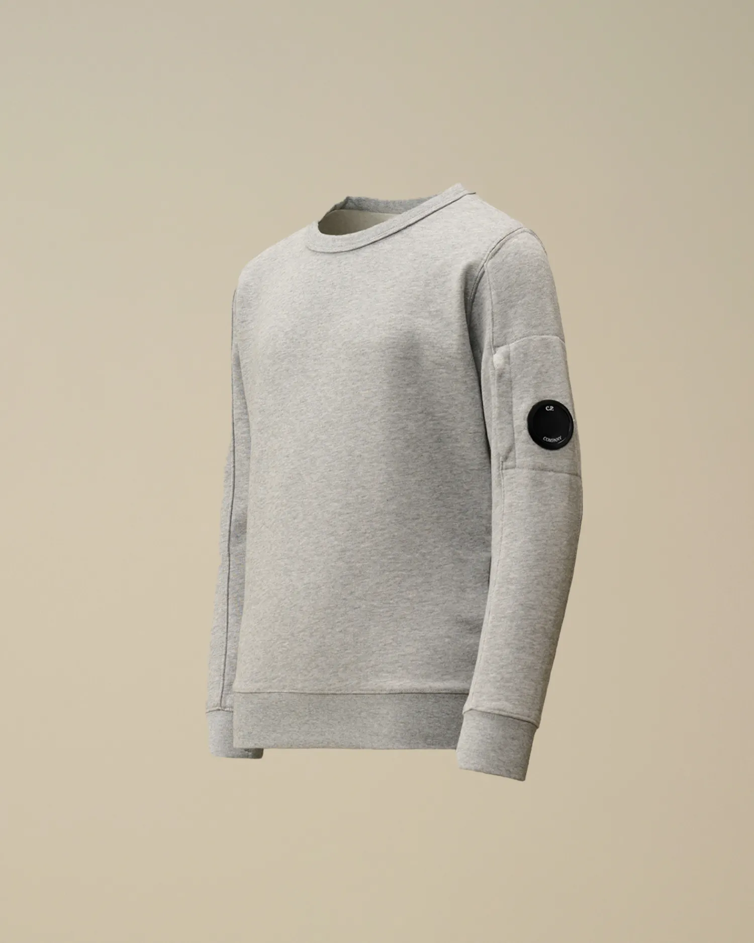 C.P. Company Abbigliamento 10-14 Anni>U16 Diagonal Fleece Lens Crew Neck Sweatshirt Grey Melange