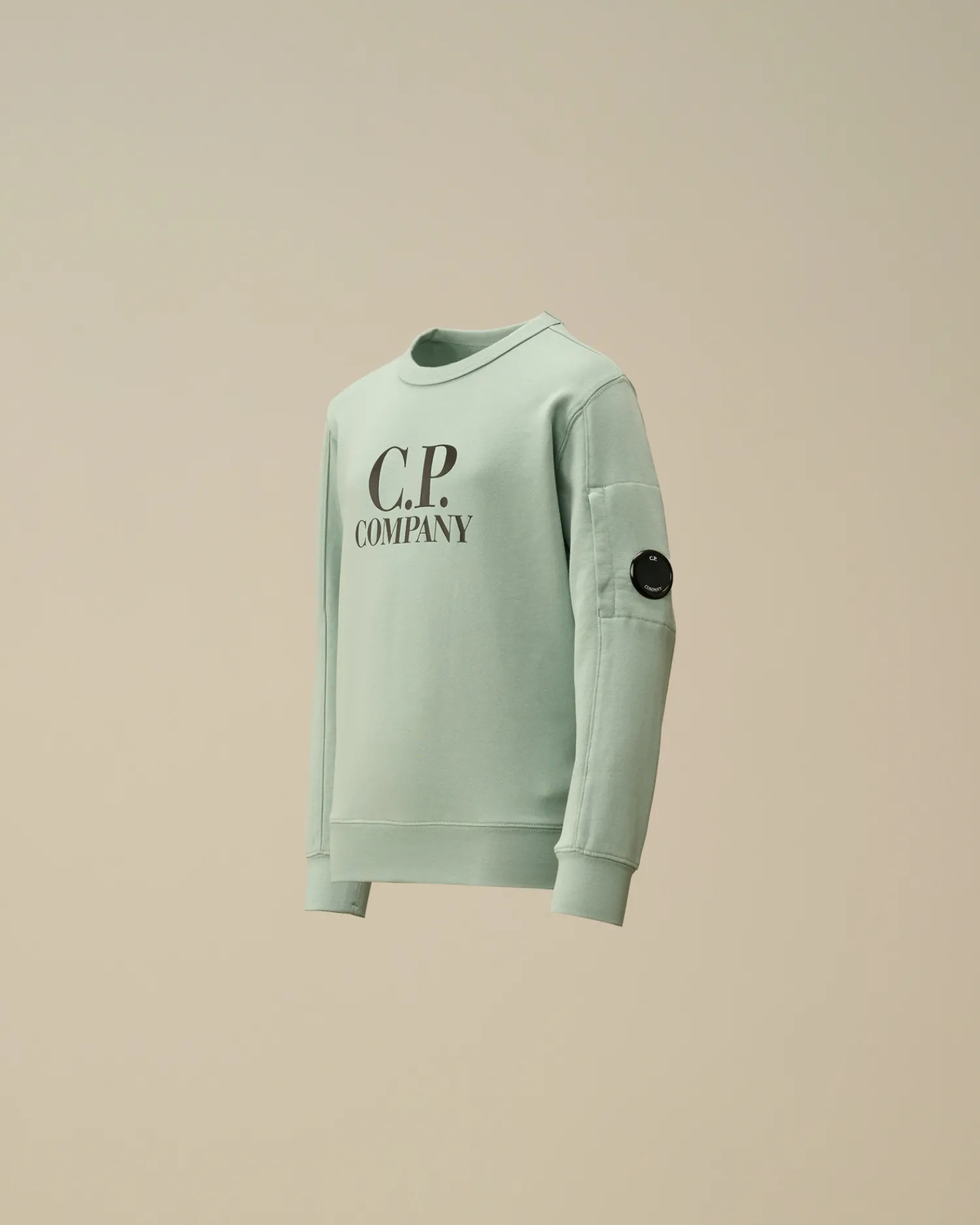 C.P. Company Abbigliamento 4-8 Anni>U16 Diagonal Fleece Logo Crew Neck Sweatshirt Chinois Green