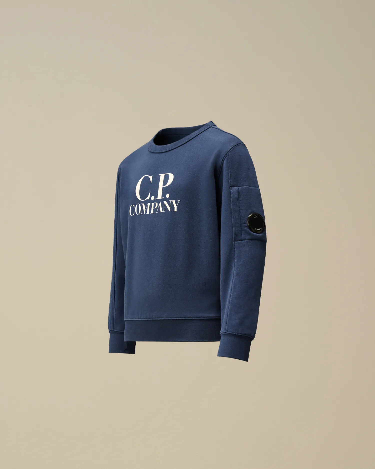 C.P. Company Abbigliamento 4-8 Anni>U16 Diagonal Fleece Logo Crew Neck Sweatshirt Estate Blue