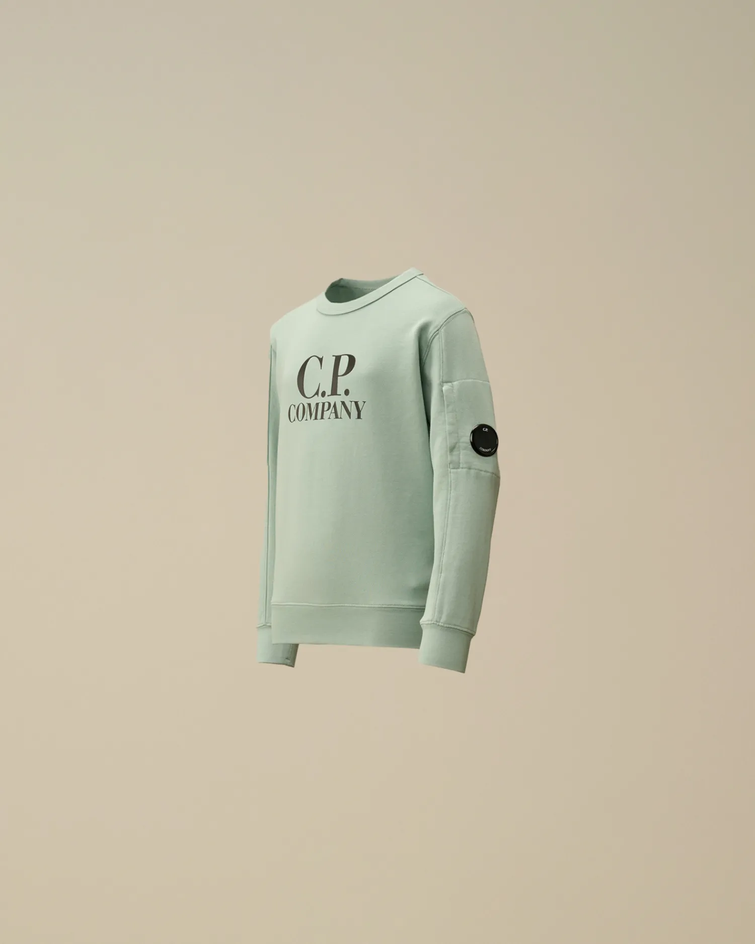 C.P. Company Abbigliamento 2-3 Anni>U16 Diagonal Fleece Logo Crew Neck Sweatshirt Chinois Green