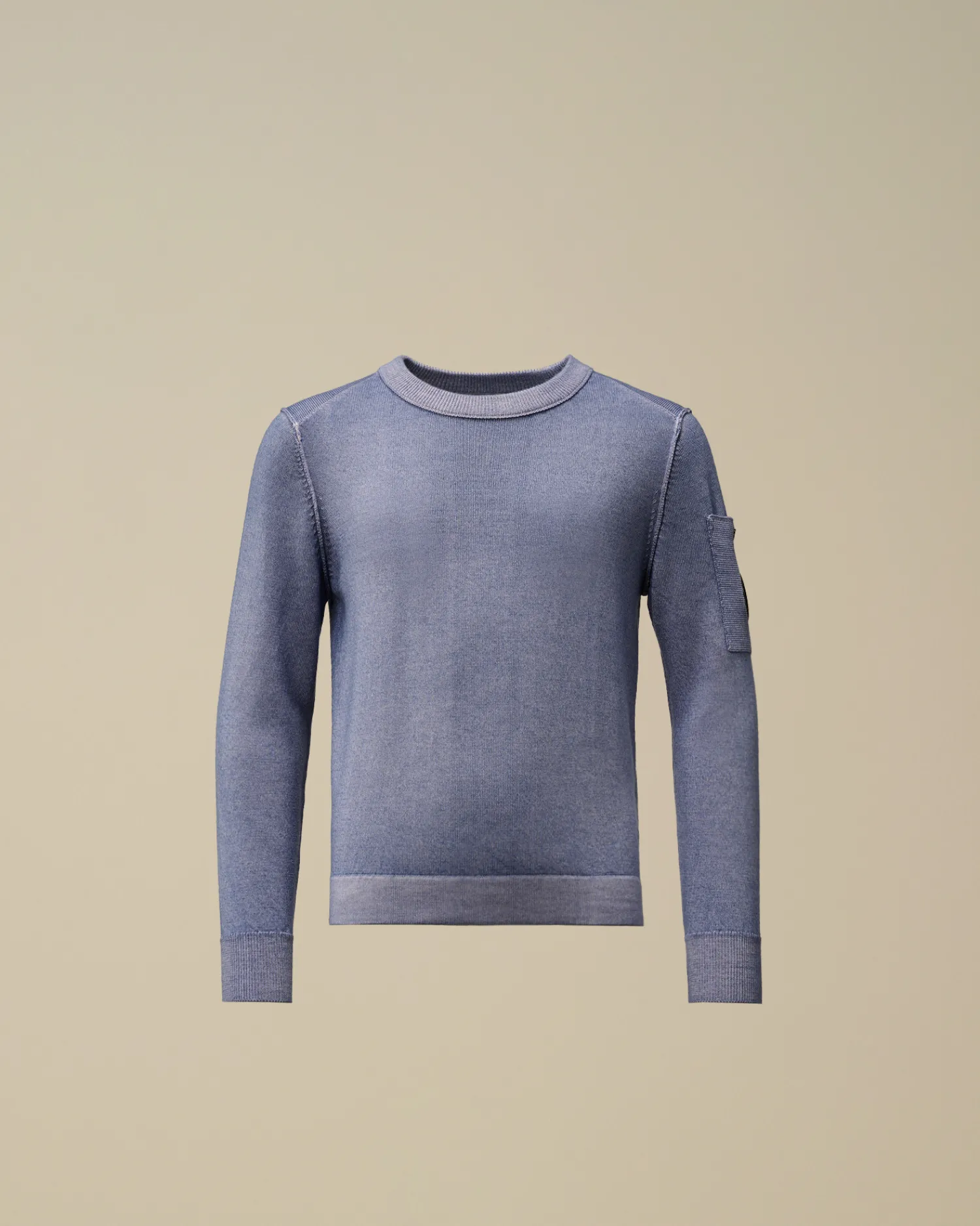 C.P. Company Abbigliamento 4-8 Anni>U16 Fast Dyed Merino Wool 12 Gauge Crew Neck Knit Flint Stone – Blue